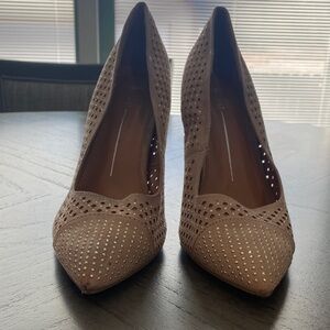 Report Tan Perforated Women's Heels